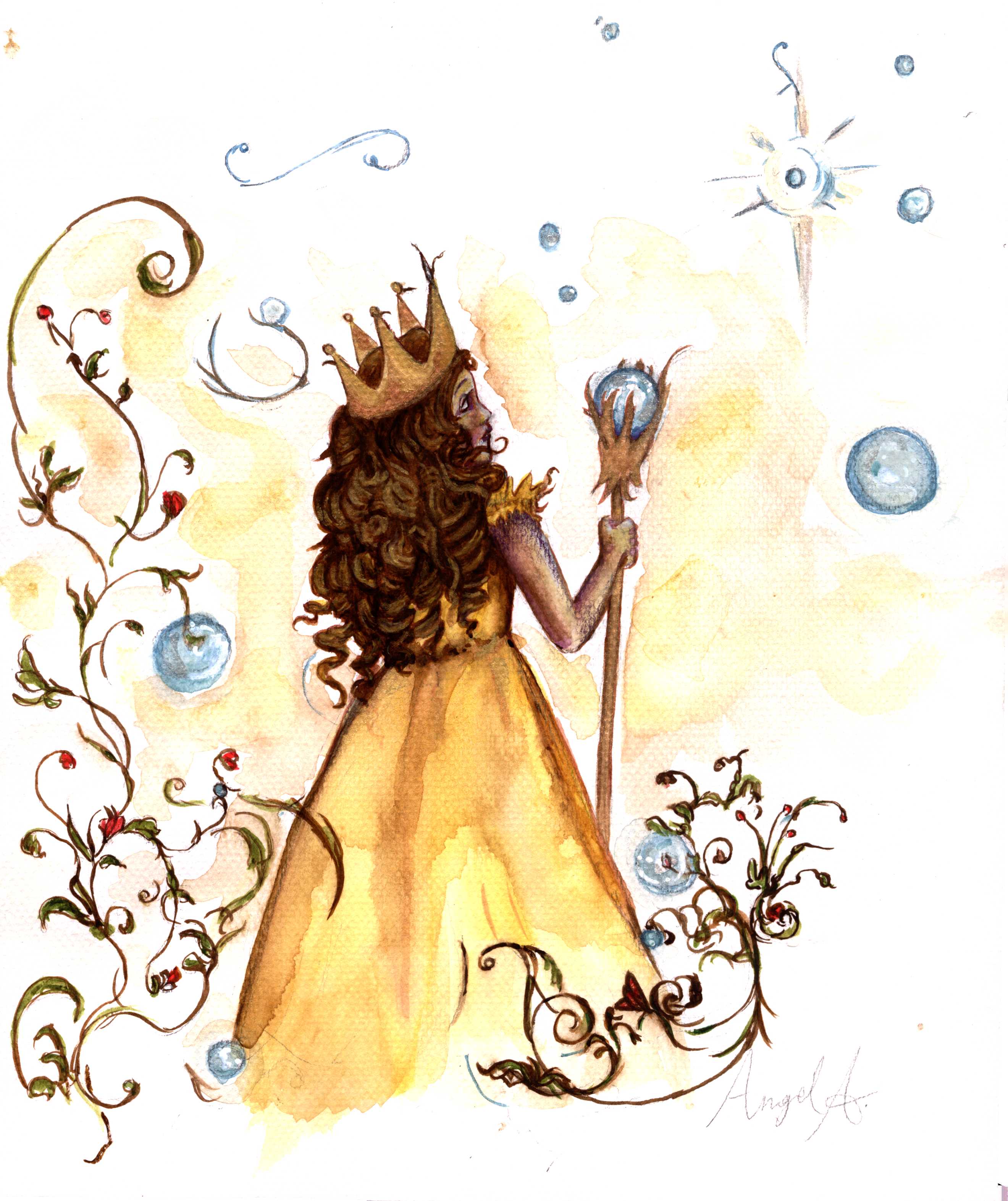 Golden Fairy Queen 6x7 Print